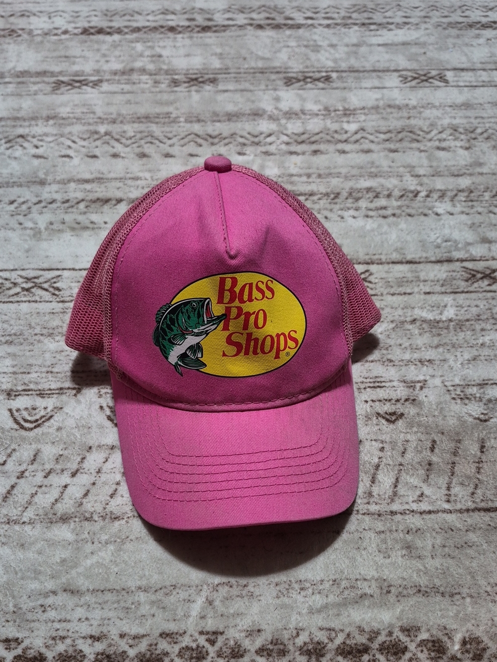 Bass Pro Shops Kids Pink Trucker Hat with Fish Logo